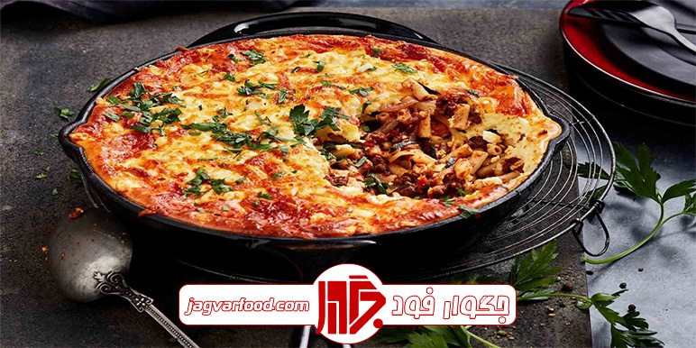 طرز تهیه پیتزا ماکارونی